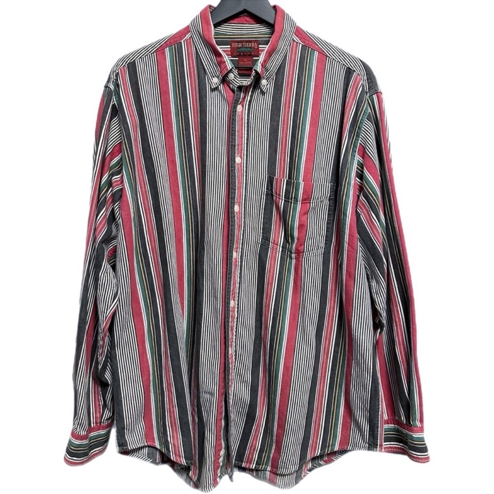 Vintage High Sierra Mervyns Veryicam Striped Long Sleeve Button Down Shirt